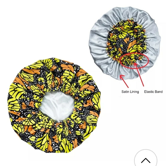 African print Satin Lined Bonnet - Picture 2 of 2